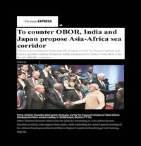 To counter OBOR, India and Japan propose Asia-Africa sea corridor 