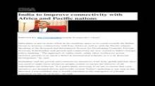  India to improve connectivity